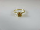 14K Yellow Gold Princess Cut Golden Citrine Solitaire Wedding Ring Sz 6.5 PGR - Just Stuff I Sell