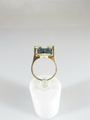 Vintique 10K Yellow Gold Bloodstone Navette Women's Ring Size 5.75 - Just Stuff I Sell