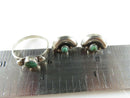 Old Early Southwestern Sterling Silver Ring & Stud Earring Set Round Turquoise - Just Stuff I Sell