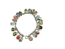 8 1/2" TL 800 Silver Charm Bracelet with 22 x 800 or 835 Silver Travel Charms — Jewelry & Watches:Fashion Jewelry:Charms & Ch