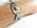 Beautiful Navajo Morenci Turquoise Watch Bracelet Sterling Silver 5 7/8" TL - Just Stuff I Sell