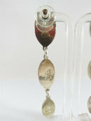 Sterling Silver Bracelet & Earring Set Mexico Cabochon Multi Stones Bezel Set - Just Stuff I Sell