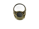 Victorian 14K Gold Onyx Twisted Wire Signet Ring Bold Gothic Gold Ring SZ 5.25 - Just Stuff I Sell