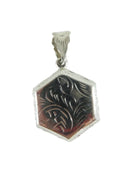 Antique Style Finely Chamfered Octagon Sterling Silver 2 Picture Pendant 3.83mm — Jewelry & Watches:Fine Jewelry:Fine Necklac