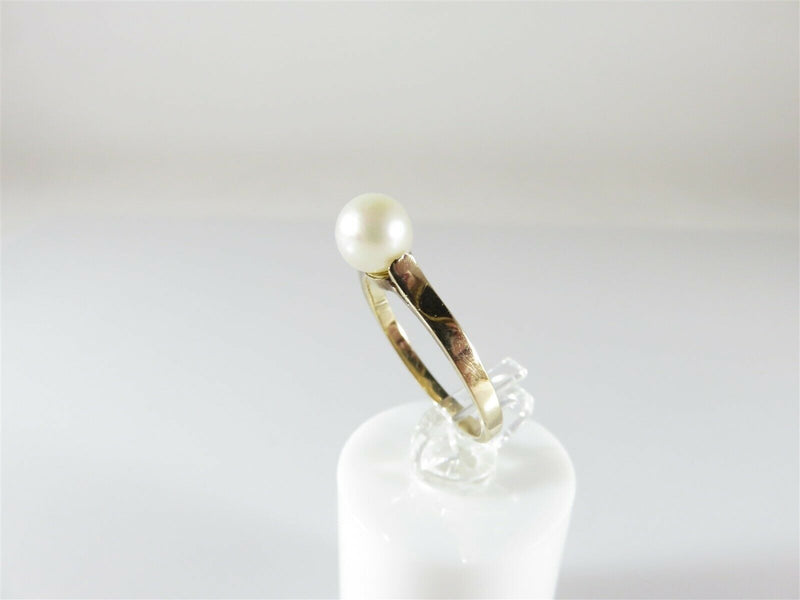 Vintage 10K Gold Freshwater Pearl Solitaire Ring For Repair Size 6.5 - Just Stuff I Sell