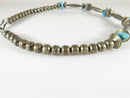 Vintage Southwestern Silver Turquoise Choker Handmade Pearl, Seed & Melon - Just Stuff I Sell