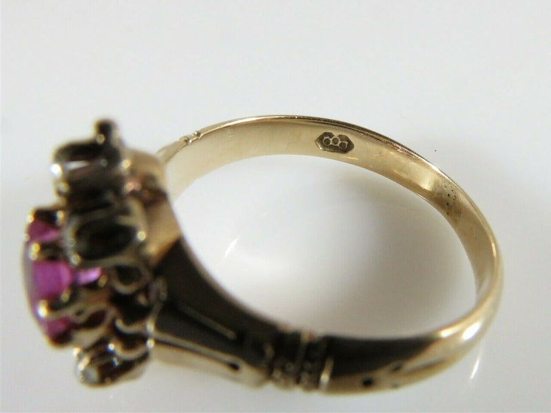 Victorian Diamond Paste 10K Rosy Yellow Gold Wedding Ring Size 6.75 - Just Stuff I Sell