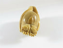 Vintage Japanese Flowing Tagua Nut Tanned Rabbit Artisan Netsuke Signed - Just Stuff I Sell