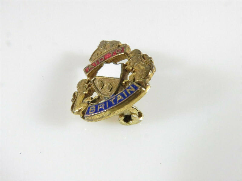 Vintage Official Pin Aid to Britain Enameled Collar Pin FP By Karu Rare - Just Stuff I Sell