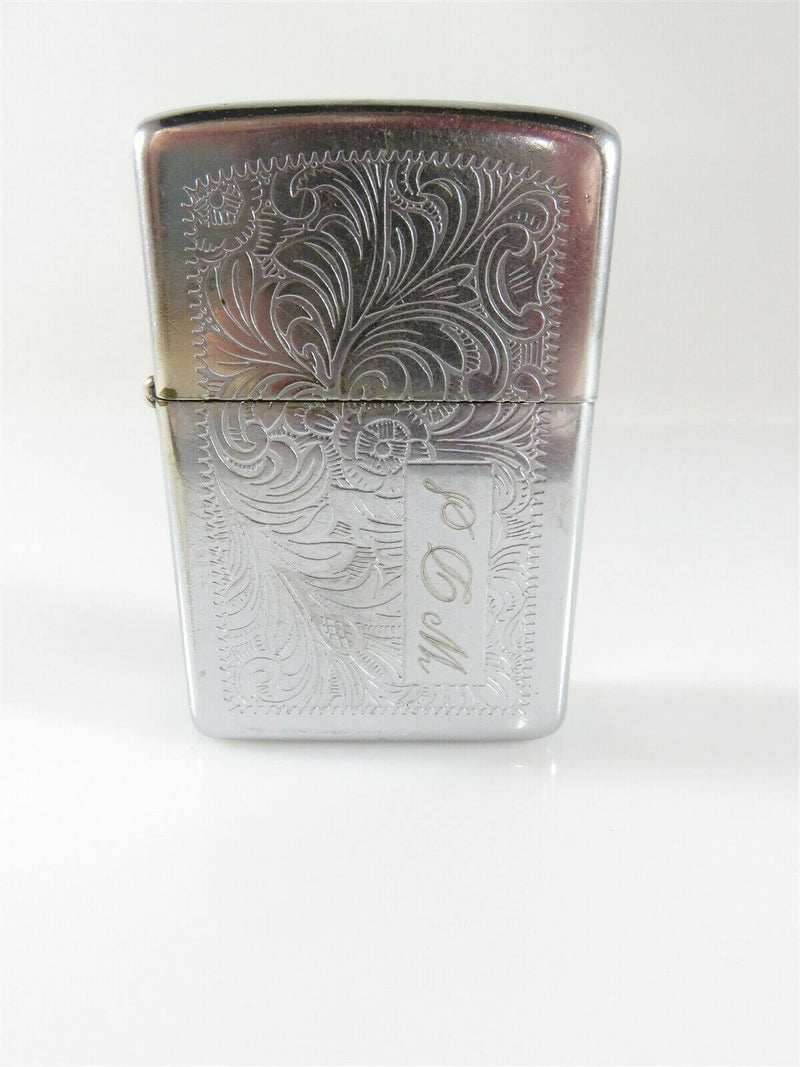 Circa 1982 Zippo Lighter Etched Case Engraved WDS With Love KSM - Just Stuff I Sell
