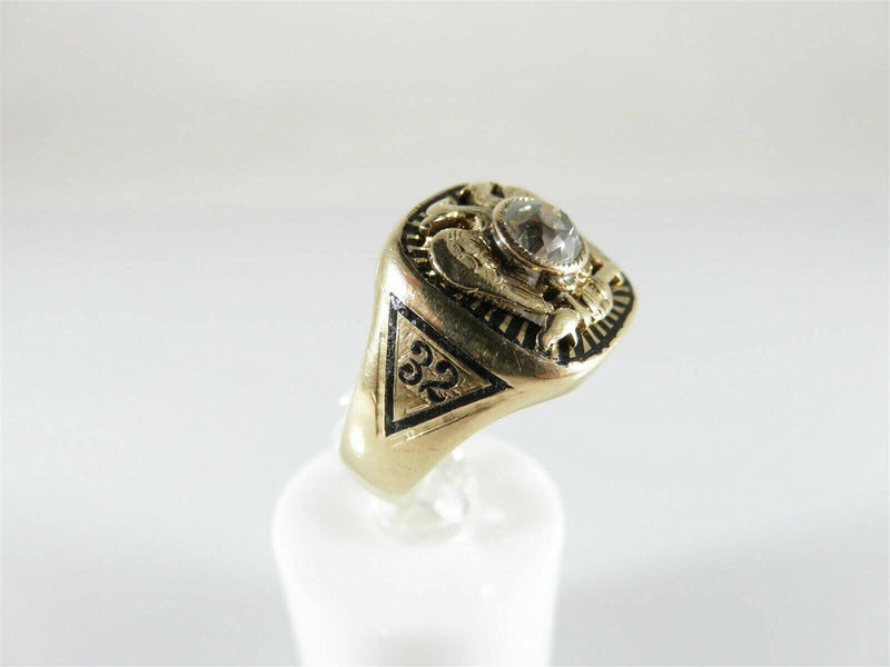 Antique Masonic Scottish Right Double Eagle .75 Carat OMC Diamond Ring 4 Repair - Just Stuff I Sell