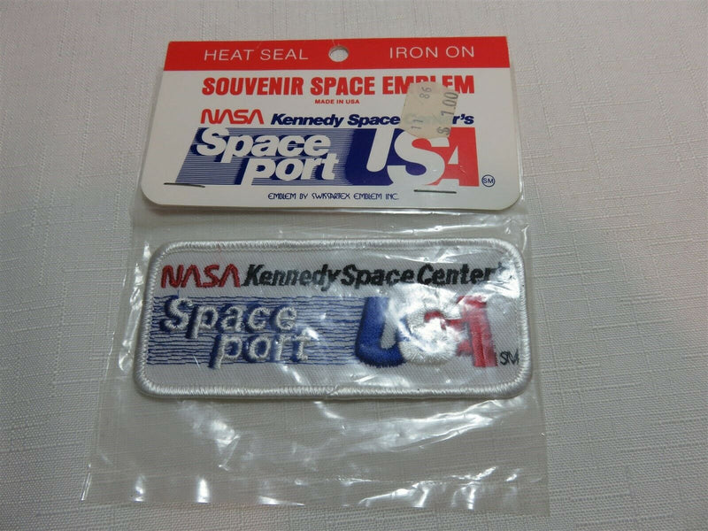 Vintage Souvenir Space Emblem Space Port USA Patch 4 1/4 x 1 3/4 - Just Stuff I Sell