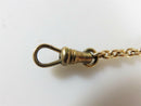 Antique K&S Gold Filled Pocket Watch Chain with Faux Tiger Claw FOB - Just Stuff I Sell