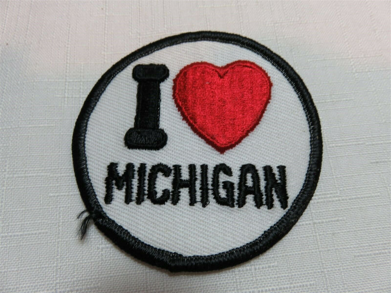Vintage I Love Michigan Patch I Heart Michigan Patch 3" Approx - Just Stuff I Sell