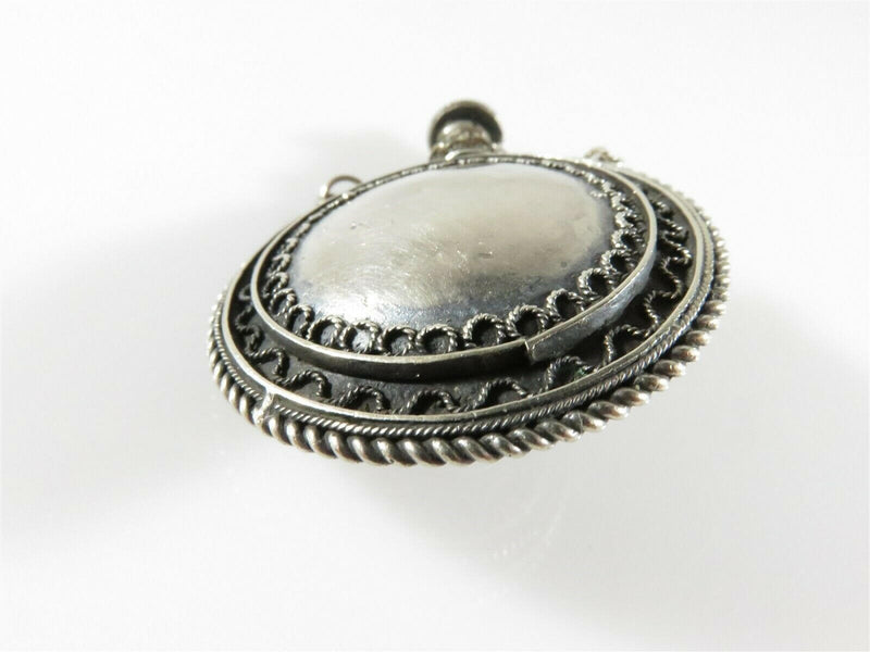 Antique Sterling Round Perfume Scent Flask Chatelaine Snuff Bottle Israel - Just Stuff I Sell
