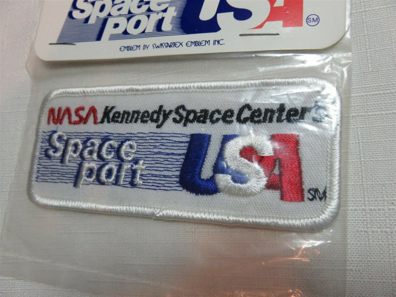 Vintage Souvenir Space Emblem Space Port USA Patch 4 1/4 x 1 3/4 - Just Stuff I Sell