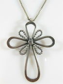 Southwestern Sterling Silver Turquoise Cabochon Cross w/Box Chain Sterling EBB - Just Stuff I Sell