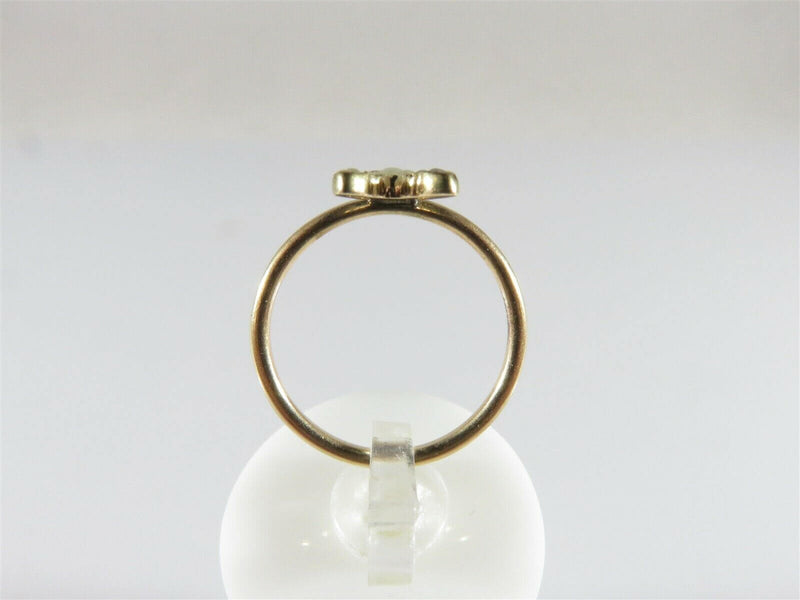 Georgian Figural Moth Ring Seed Peal, Pearl & Table Cut Garnet in 10K Gold - Just Stuff I Sell