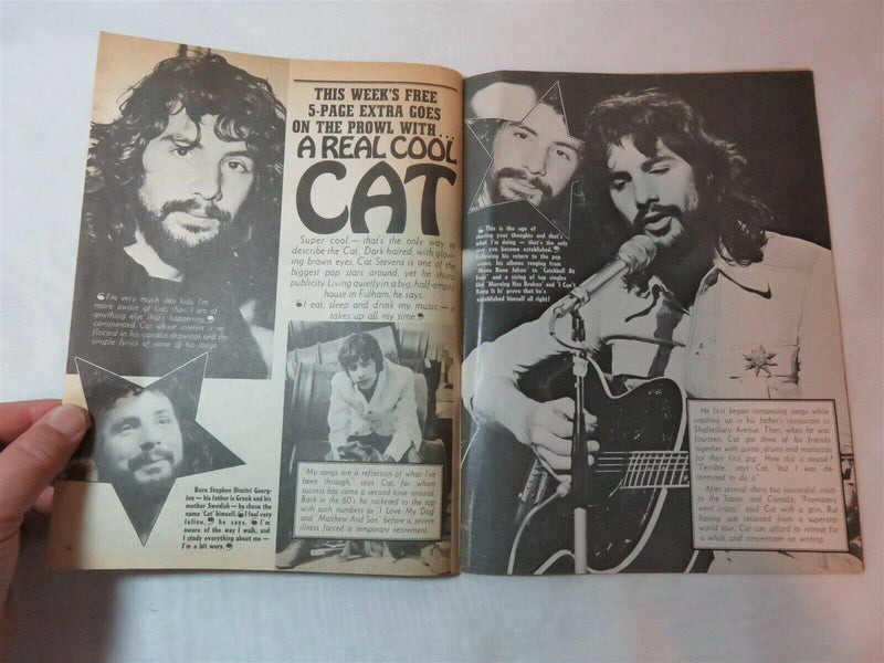 Cat Stevens Look-In Magazine Number 10 March 1973 Back Issue Fair Condition - Just Stuff I Sell