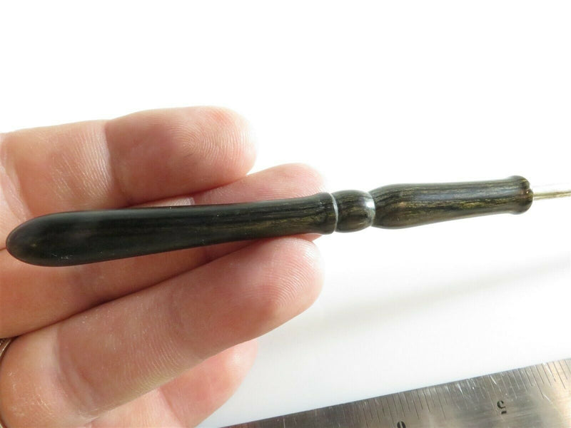 Vintique WEB Sterling Silver Candle Snuffer 10" TL Nice Wood Grip - Just Stuff I Sell
