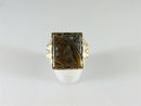 Tigers Eye Diamond Accented 10K Gold Kinsley & Son Gothic Art Deco Design Size 6 - Just Stuff I Sell
