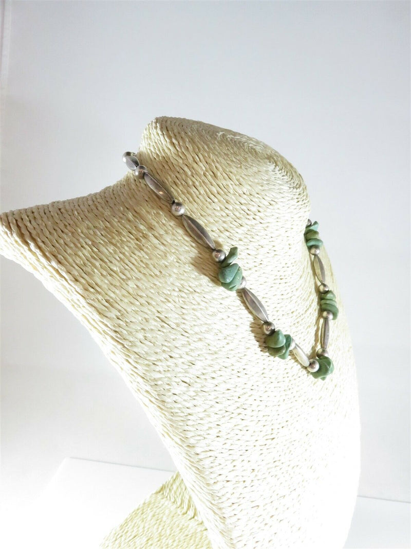 Old Turquoise Melon Bead & Pearl Bead Necklace Fred Harvey Era Navajo Necklace - Just Stuff I Sell