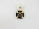 Antique Freemason Knights Templar Style Pendant Charm Fob Enameled - Just Stuff I Sell