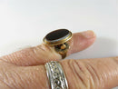 Victorian 14K Gold Uncut Hardstone Signet Ring Women Size 6.25 - Just Stuff I Sell