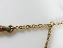 Antique K&S Gold Filled Pocket Watch Chain with Faux Tiger Claw FOB - Just Stuff I Sell