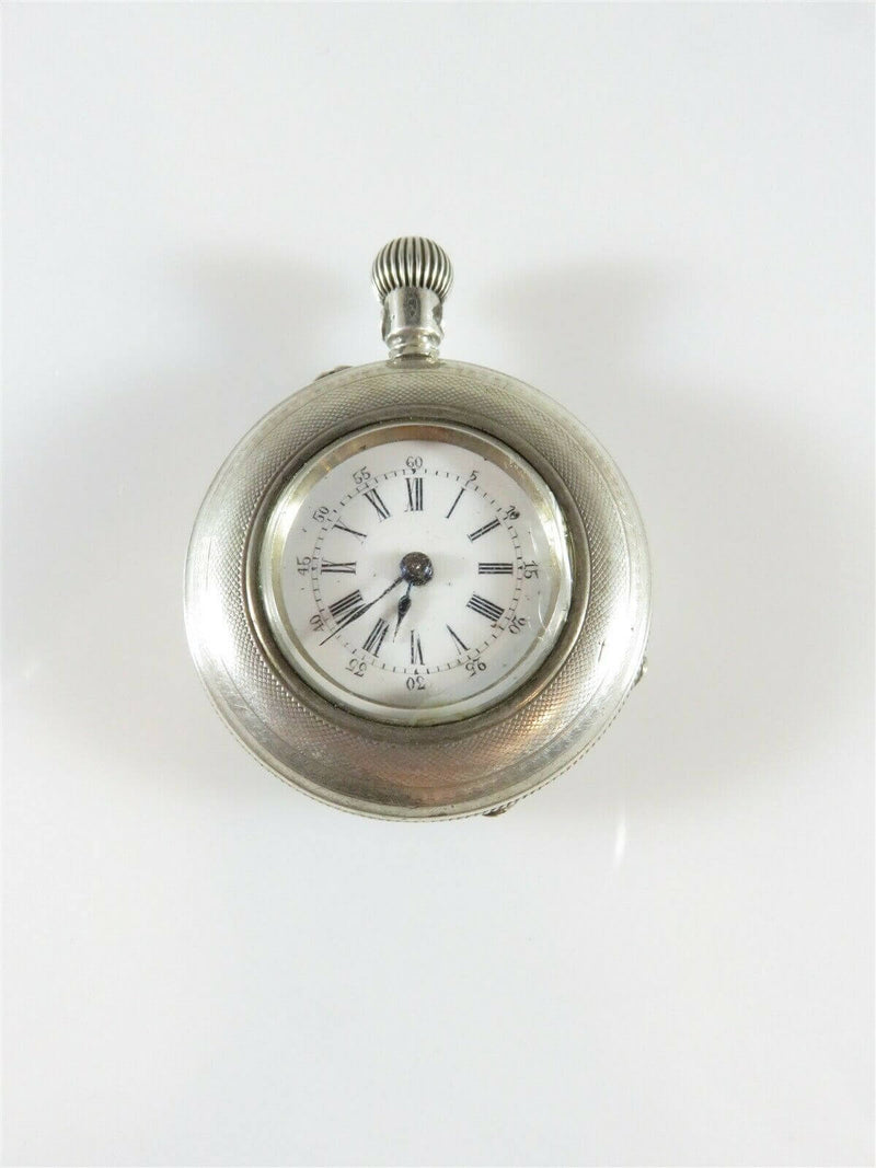 Lovely Petite Lady Racine Engraved 935 Silver Pocket Watch For Parts/Repair - Just Stuff I Sell