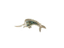 Vintage Swordfish Nautical Themed Abalone Accented Sterling Silver Brooch Taxco — Jewelry & Watches:Vintage & Antique Jewelry