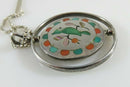 Vintage Spinner Pendant w/Necklace Randolph Ghahate Signed Zuni Sterling Silver - Just Stuff I Sell
