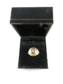 1973 Women's HJ-10K Yellow Gold Red Insert "M" High School Class Ring Size 5.75 - Just Stuff I Sell