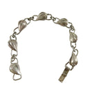 Vintage 7" Sterling Silver Mid Century Leaf Link Bracelet Danish Style Bracelet — Jewelry & Watches:Fine Jewelry:Fine Bracele