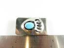 Stainless Bear Claw Blue Stone Native American Style Money Clip - Just Stuff I Sell