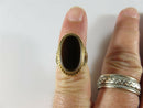 Victorian 14K Gold Uncut Hardstone Signet Ring Women Size 6.25 - Just Stuff I Sell