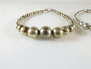 Matching Set of Graduated Sterling Silver Ball Bracelets 7 1/2" TL Unpolished - Just Stuff I Sell