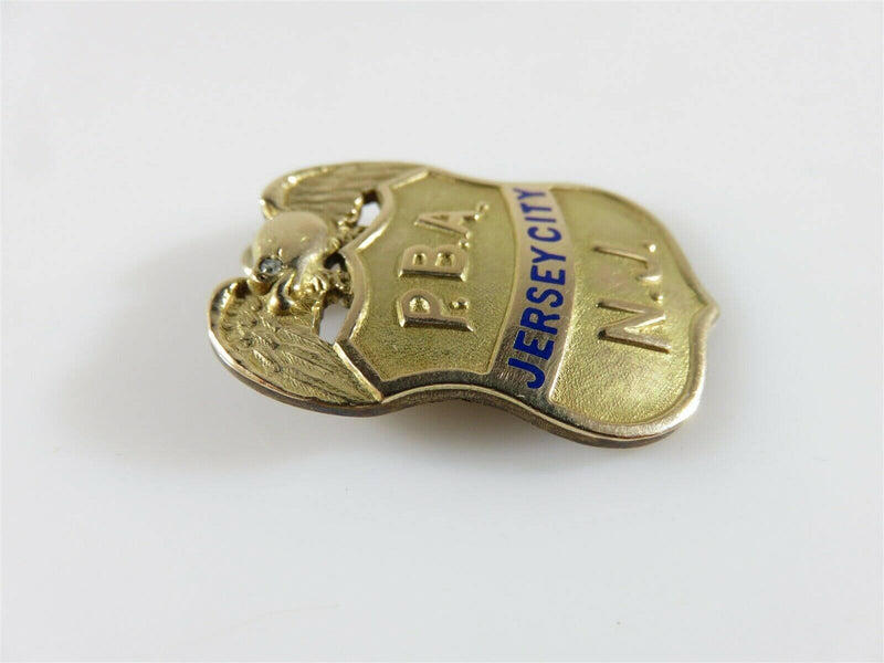 Cir 1924 Jersey City New Jersey Police Benevolent Association (PBA) Mini Shield - Just Stuff I Sell