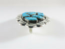 Zuni Pueblo Sleeping Beauty Turquoise Sterling Belt Buckle Artisan Cecilia Iule - Just Stuff I Sell