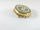 14K Gold Green White Wedgewood Pendant Brooch made in England - Just Stuff I Sell