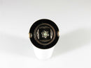 Unique Victorian Solid Gold Enameled Gold Round Onyx Seed Peal Gothic Ring Sz 4 - Just Stuff I Sell
