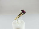 14K Yellow Gold Engagement Ring Rubellite Tourmaline Doublet Ring Size 6.75 - Just Stuff I Sell