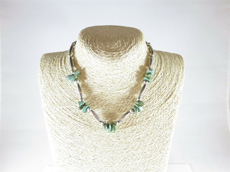 Old Turquoise Melon Bead & Pearl Bead Necklace Fred Harvey Era Navajo Necklace - Just Stuff I Sell
