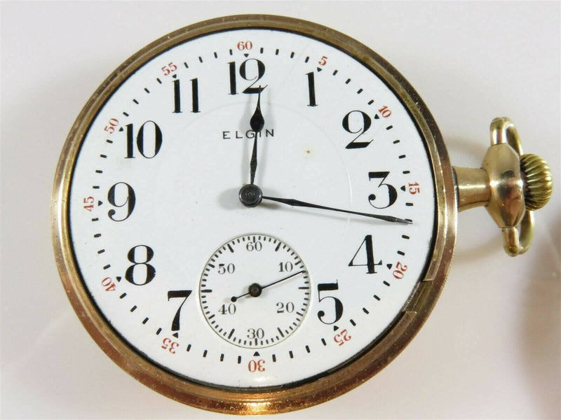1914 Elgin Pocket Watch Grade 386 Model 109, 17 Jewel Size 16s 4 Repair - Just Stuff I Sell