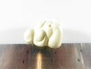 Modern Abstract Impressionist Buddha Figurine White Resin Unsigned 1 1/4" - Just Stuff I Sell