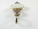 Southwestern Style White Purple Glass Set Sterling Silver Pendant 7.5mm ID Bale - Just Stuff I Sell