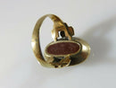 Victorian 14K Gold Uncut Hardstone Signet Ring Women Size 6.25 - Just Stuff I Sell