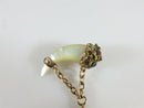 Antique K&S Gold Filled Pocket Watch Chain with Faux Tiger Claw FOB - Just Stuff I Sell