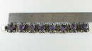 Vintage Panel Bracelet Sterling Silver Mexico Carved Amethyst Mask Bracelet 7" - Just Stuff I Sell