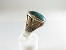 Old Circa 1940's Navajo Solitaire Turquoise Ring Fred Harvey Thunderbird Ring - Just Stuff I Sell